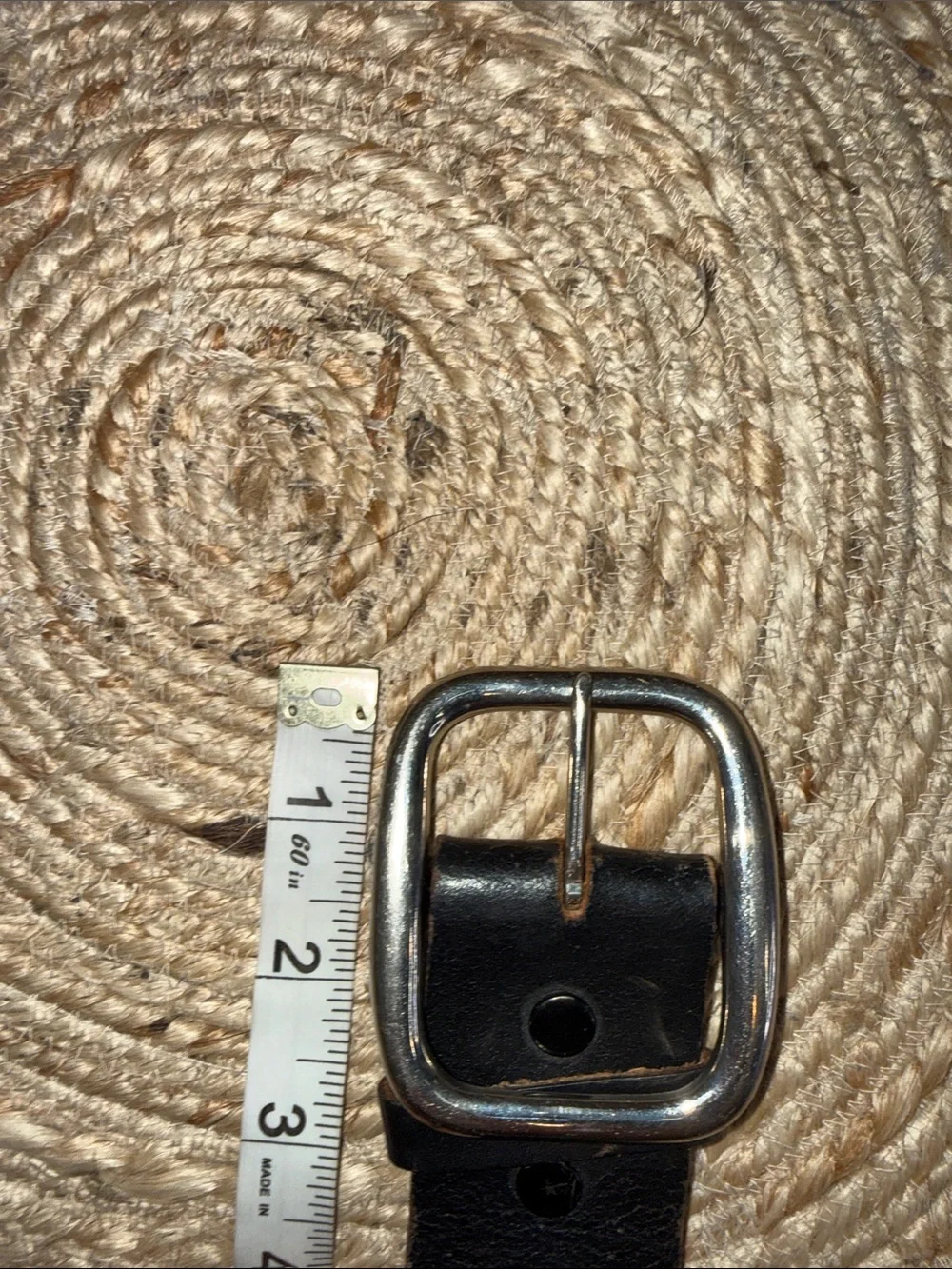 Harley-Davidson Black Top Grain Leather Belt Silver Buckle Made in USA Bikercore